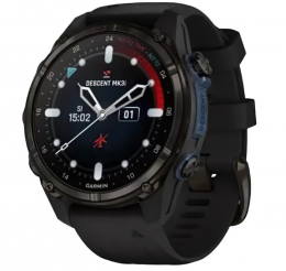 Garmin Descent Mk3i – 43 mm Carbon Gray DLC Titanium w. Black Silicone Band (010-02753-10/11) EU