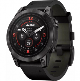 Garmin Epix Pro Gen 2 Sapphire 47mm Carbon G. DLC Tit. with B. Leather Band (010-02803-30) EU