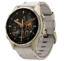 Garmin Fenix 8 43mm AMOLED Sapphire Soft Gold with Limestone Leather Band (010-02903-40) EU