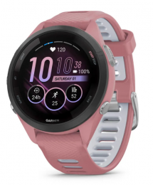 Garmin Forerunner 265S Black Bezel w. Light Pink Case and Light Pink/Whitestone S. Band (010-02810-05/15/55) EU