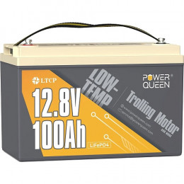 Power Queen Low-Temp LiFePO4 12V (12.8V/100Ah/1280Wh) (P12V100-100-LTP-4-A100)
