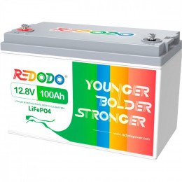 Redodo LiFePO4 12V (12.8V/100Ah/1280Wh) (R12V100-HEAT-HE-4-A100)