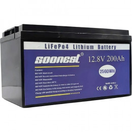 SOONEST LiFePO4 12V (12.8V/200Ah/2560Wh) (SOONEST-12200)