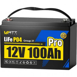 WattCycle LiFePO4 12V (12.8/100Ah/1280Wh) (WT12V100AH110PRO)