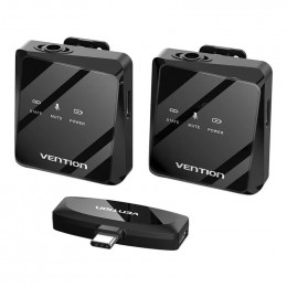 Vention USB Type-C 2-Pack Wireless Lavalier Black (NCBB0)