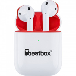BeatBox PODS AIR 2 Wireless Charging White-Red (bbpair2wcwr)