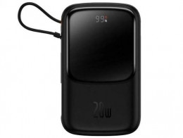 Baseus Qpow Pro Digital Display 20W Power Bank 10000mAh with Lightning Cable Black (PPQD020001)