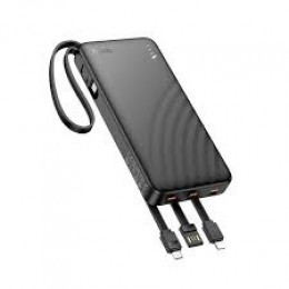 HOCO J146 Night tide power bank with 4 cables (10000mAh) Black (6942007645898)