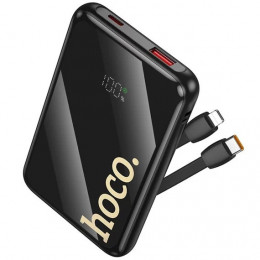 HOCO Q37 Graceful 22.5W+PD20W power bank with two cables(10000mAh) Black (6942007644914)