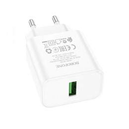 BOROFONE BA72A Spring USB QC3.0 White (6974443388558)