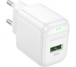 BOROFONE BAS42A Potential single-port QC3.0 charger(EU) White (6941991113789)