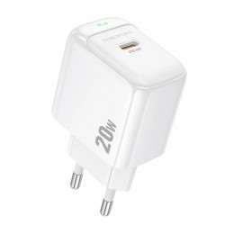 BOROFONE BAS43A Potential single-port Type-C PD20W charger EU White (6941991113819)