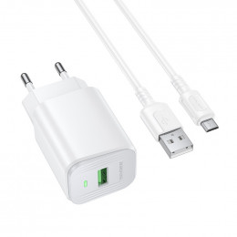 Borofone BAS82A Star White + micro-USB cable (6941991126734)