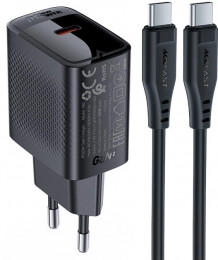 Acefast A82 PD20W GaN single USB-C charger set P5 EU Black (6974316280057)