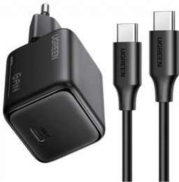 Ugreen X517 USB-C 25W GaN Fast Charger + USB-C 1m Cable Black (UGR-75103)