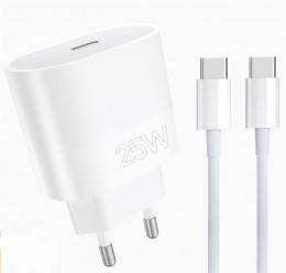 WUW-T86C PD 25W fast charger + USB C to USB C cable set (6972573338030)