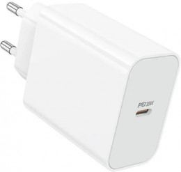 BOROFONE BA107A Stellar single port PD30W charger (EU) White (6941991125348)