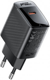 Acefast A102 PD30W GaN single USB-C charger EU Black (6974316283287)
