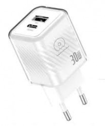 WUW-C228 30W Gan Charger USB C + USB A white (C228)