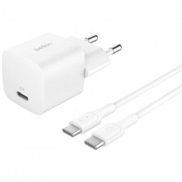 Belkin BoostCharge USB-C Wall Charger 25W + USB-C 1 м White (WCA012KQ1MWH-B6)