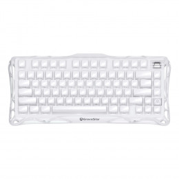 GravaStar Mercury K1 80keys, GravaStar x Kailh Cheery Pink, EN, BT/WL/USB, Opaline White (GSK1_WHT)
