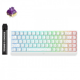 MCHOSE Ace 68 Hall Effect Ultra Esports, TTC Dragon Lord Magetic, 8K, USB-A, RGB, White Topographic (HW-ACE68-32)