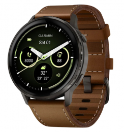 Garmin Venu 4 45 mm Slate with Brown Leather Band (010-03014-03) EU