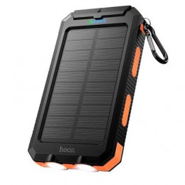 HOCO J164 Platinum solar dual lighting power bank(8000mAh) Black (6942007667579)