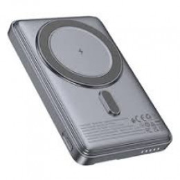 HOCO Q46 Title PD20W magnetic power bank+card holder+phone holder(5000mAh) Silver Gray (6942007663106)