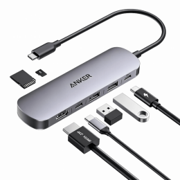 ANKER Nano USB-C Hub 7-in-1, PD in 100W, 4K HDMI, 2xUSB-A, USB-C, SD (A83D2HA1)