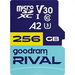 MicroSDXC 256GB UHS-I/U3 Class 10 Goodram RIVAL M2AA R170/W120MB/s + SD-adapter (GGSM2AA-2560R12)