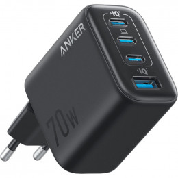 Anker Charger 70W, 3xUSB-C, 1xUSB-A, Black (A121CG11)