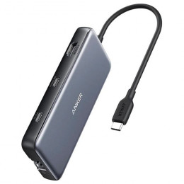 USB-C 8-in-1 1xUSB-C PD100W + 1xHDMI + 2xUSB-A + 1xUSB-C 10Gbps + 1xRJ45 + SD black Anker (A83830A2)