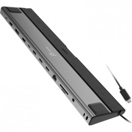 J5create Dock-Station USB-C 12-in-1 (HDMI/DP/PD/USB-A/USB-C/LAN/картридер/audio) (JCD554-N)