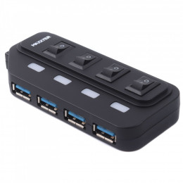 Maxxter 4 x USB 2.0 Type-A 1m cable + 5V1A adapter (HU2A-4P-AC-02)