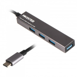 Maxxter USB 3.0 Type-C 4 ports grey (HU3С-4P-02)