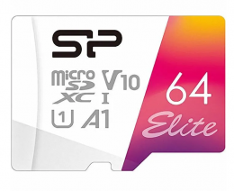 Silicon Power 64GB microSDXC class 10 UHS-I U1 A1 Elite Color (SP064GBSTXBV1V20SP)