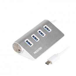 USB Type-C Maxxter 4хUSB3.0 Silver (HU3С-4P-01)