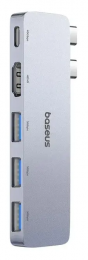 Baseus USB-C 5-in-1 3xUSB 3.0 + 1xUSB-C 40Gbps + 1xHDMI 4K30Hz gray (B00052801811-04)