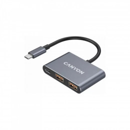 Canyon hub DS-3 3in1 USB-C Dark Grey (CNS-TDS3)