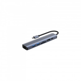 Dynamode 7-in-1 USB-C to HDTV 4K/30Hz, 2хUSB3.0, RJ45, USB-C PD 100W, SD/MicroSD (BYL-2303)