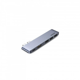 Ugreen 2xUSB-C to 3xUSB 3.0 + HDMI + USB-C CM251 gray (60559)