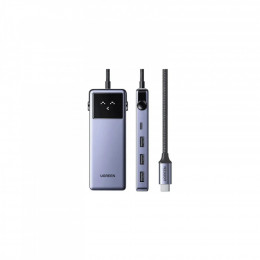 Ugreen USB-C 7-in-1 3xUSB + 1xUSB-C + HDMI + RJ45 + PD 100W CM888 gray (45155)