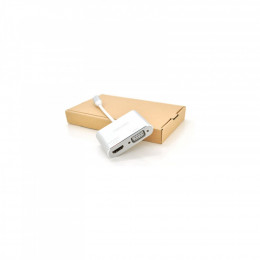VEGGIEG USB-C 2-in-1 HDMI + VGA 0.1m silver (TC02)