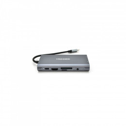 VEGGIEG USB-C 7-in-1 USB-C + 3xUSB 3.0 + HDMI + VGA + SD/TF + RJ45 0.1m silver (TC10-U)