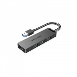 Vention USB 3.0 to 4xUSB 3.0 Hub With Power Supply 0.15m black (CHLBB)