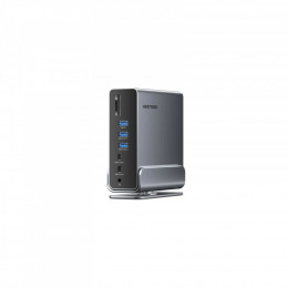 Vention USB-C 15-in-1 2xHDMI + DisplayPort + RJ45 + SD/TF + 3.5mm gray (TPUH0)