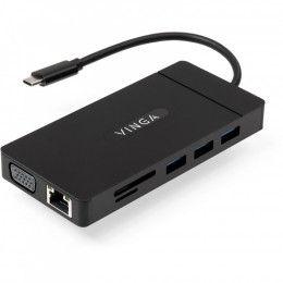 Vinga USB-C 3.1 to VGA+HDMI+RJ45+3xUSB3.0+USB2.0+SD/TF+PD100W+Audio (VHYC10)