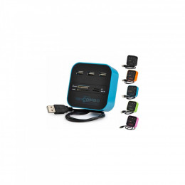Voltronic USB 2.0 to 3xUSB 2.0 + SD/MMC/TF/M2 blue/black (CUB3-Bl)