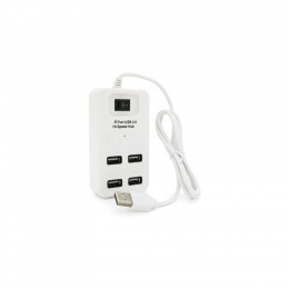 Voltronic USB 2.0 to 4xUSB with power switch white (YT-HWS4-W)